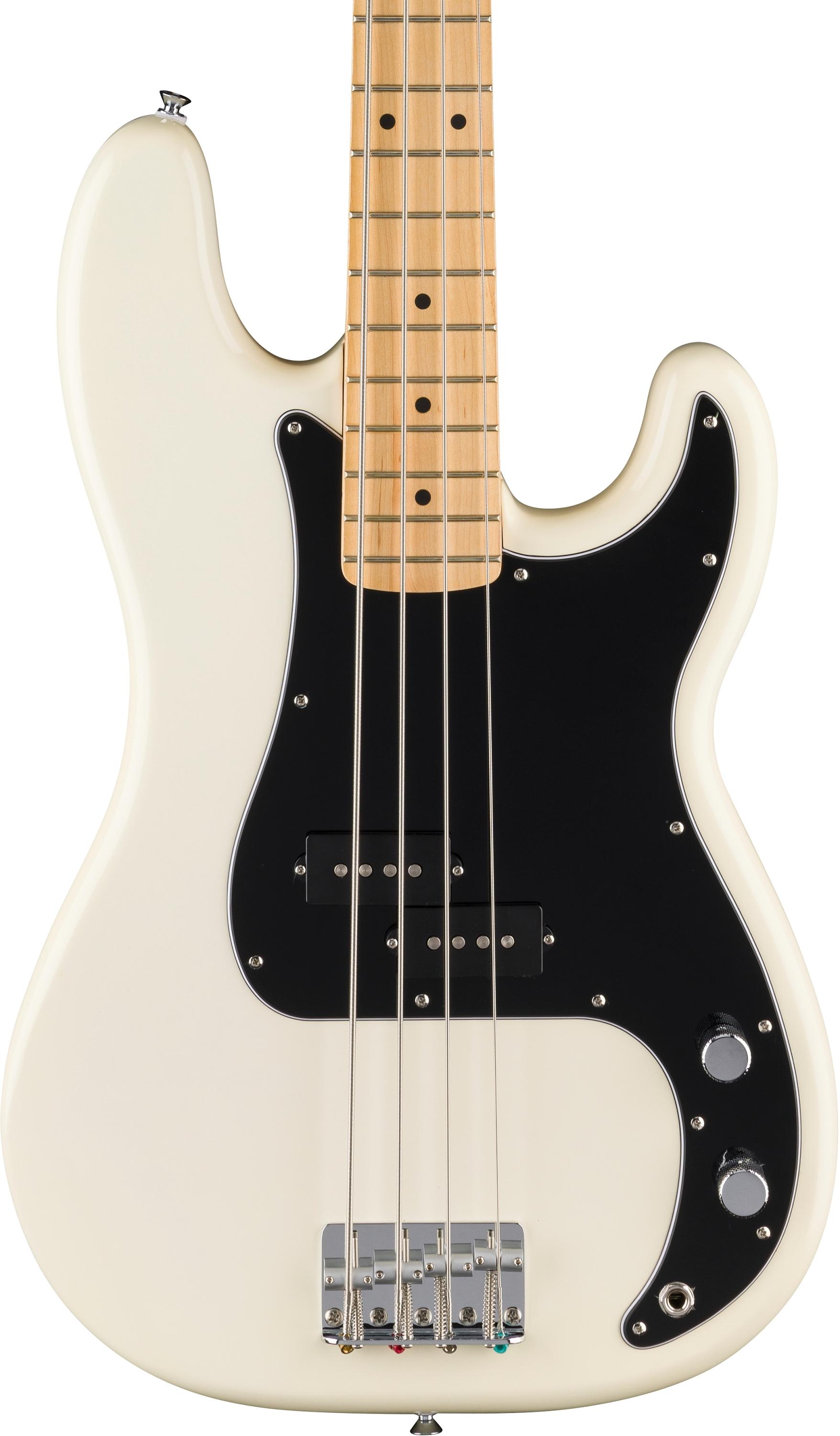 Fender Standard Series Precision Bass Guitar in Olympic White